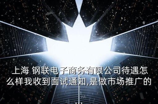  上海 鋼聯電子商務有限公司待遇怎么樣我收到面試通知,是做市場推廣的...