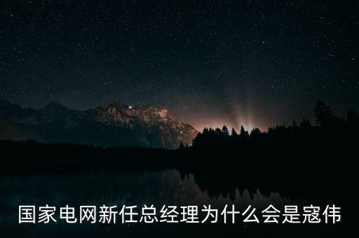 國家電網(wǎng)新任總經(jīng)理為什么會(huì)是寇偉