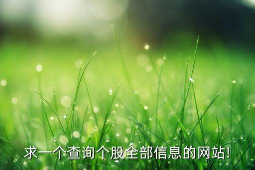 求一個查詢個股全部信息的網(wǎng)站!