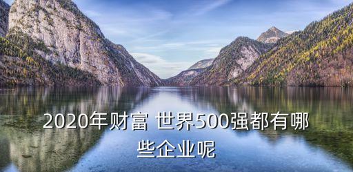 2020年財(cái)富 世界500強(qiáng)都有哪些企業(yè)呢