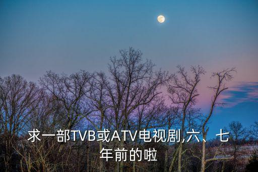 求一部TVB或ATV電視劇,六、七年前的啦