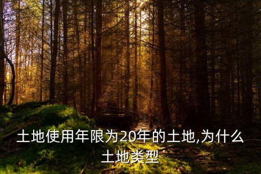 土地使用年限為20年的土地,為什么土地類型