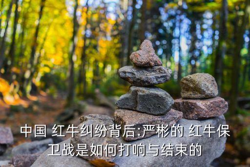 中國 紅牛糾紛背后:嚴(yán)彬的 紅牛保衛(wèi)戰(zhàn)是如何打響與結(jié)束的