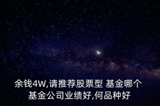 余錢4W,請推薦股票型 基金哪個(gè) 基金公司業(yè)績好,何品種好