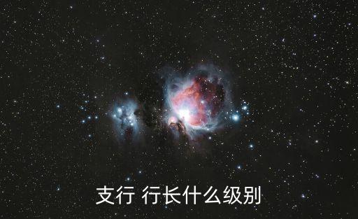 支行 行長(zhǎng)什么級(jí)別