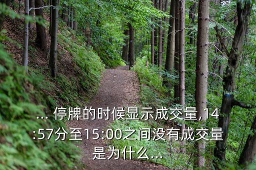 ... 停牌的時(shí)候顯示成交量,14:57分至15:00之間沒(méi)有成交量是為什么...