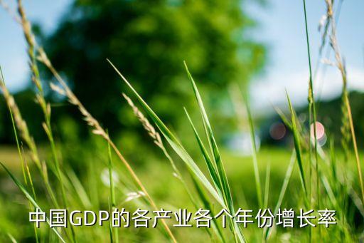 中國GDP的各產(chǎn)業(yè)各個年份增長率