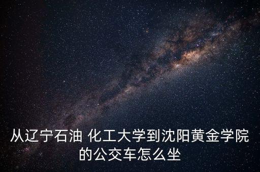 從遼寧石油 化工大學(xué)到沈陽黃金學(xué)院的公交車怎么坐