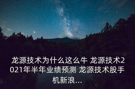  龍源技術為什么這么牛 龍源技術2021年半年業(yè)績預測 龍源技術股手機新浪...