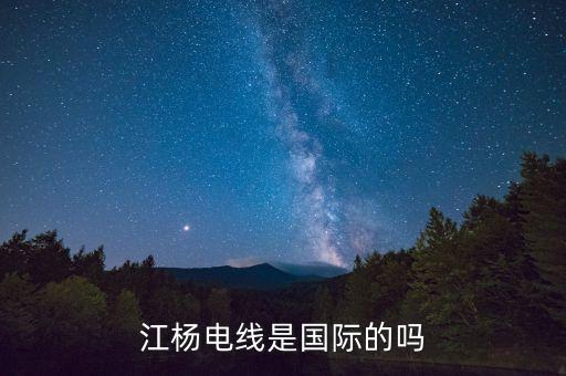 江楊電線是國際的嗎