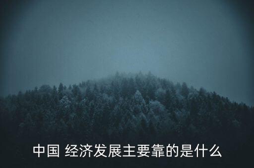 中國 經(jīng)濟(jì)發(fā)展主要靠的是什么