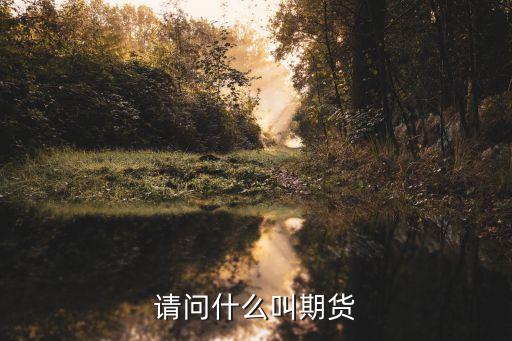 請(qǐng)問什么叫期貨