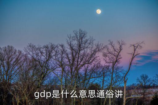 gdp是什么意思通俗講