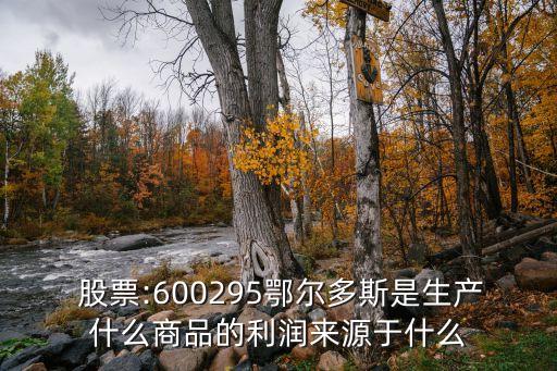  股票:600295鄂爾多斯是生產(chǎn)什么商品的利潤來源于什么