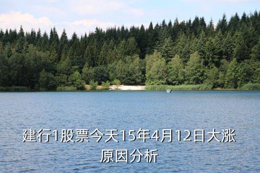 建行1股票今天15年4月12日大漲原因分析