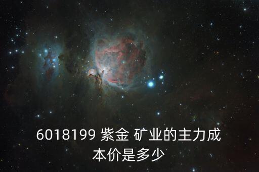 6018199 紫金 礦業(yè)的主力成本價(jià)是多少