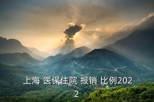  上海 醫(yī)保住院 報銷 比例2022