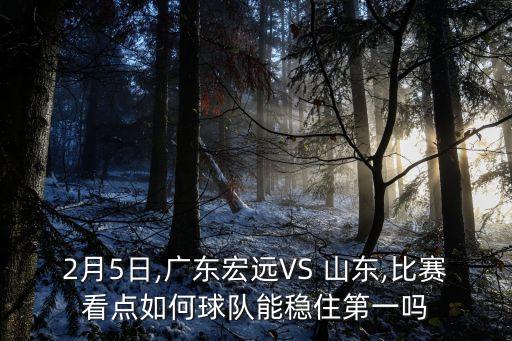 2月5日,廣東宏遠VS 山東,比賽看點如何球隊能穩(wěn)住第一嗎