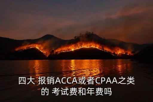 四大 報銷ACCA或者CPAA之類的 考試費和年費嗎