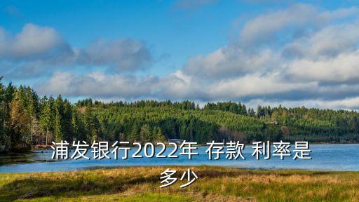  浦發(fā)銀行2022年 存款 利率是多少