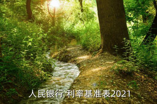  人民銀行 利率基準(zhǔn)表2021