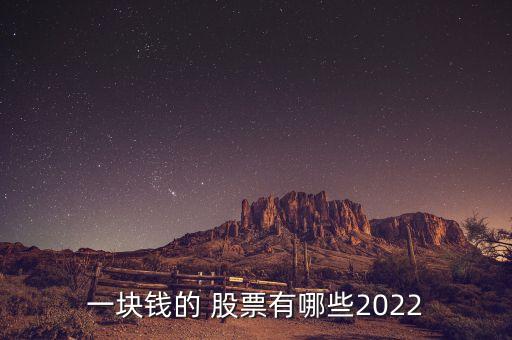 一塊錢的 股票有哪些2022