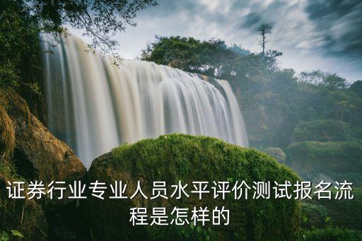 證券行業(yè)專業(yè)人員水平評(píng)價(jià)測(cè)試報(bào)名流程是怎樣的