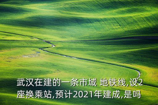  武漢在建的一條市域 地鐵線,設(shè)2座換乘站,預(yù)計(jì)2021年建成,是嗎