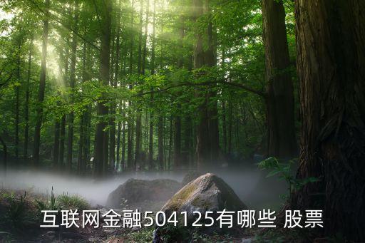 互聯(lián)網(wǎng)金融504125有哪些 股票