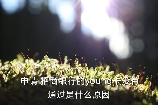  申請(qǐng) 招商銀行的young卡沒(méi)有通過(guò)是什么原因