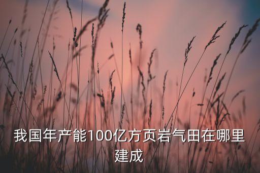 我國(guó)年產(chǎn)能100億方頁(yè)巖氣田在哪里建成