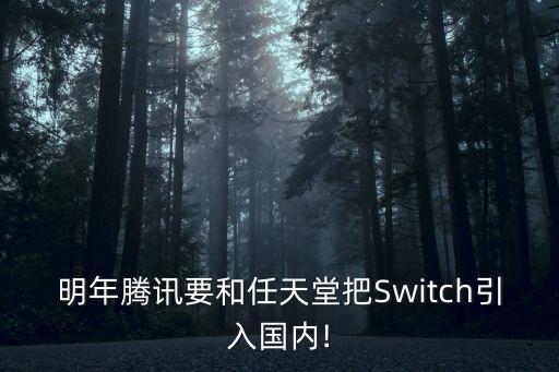 明年騰訊要和任天堂把Switch引入國內(nèi)!