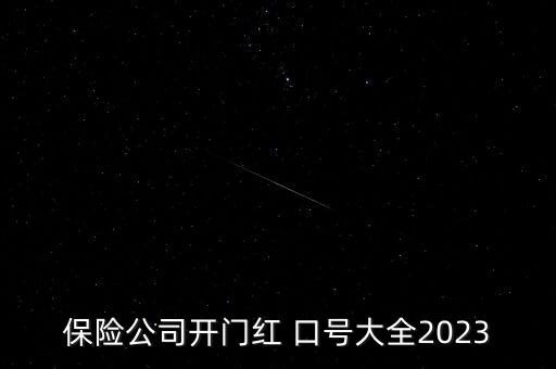 保險(xiǎn)公司開(kāi)門(mén)紅 口號(hào)大全2023