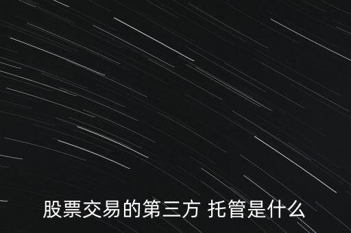 證券公司資產托管部