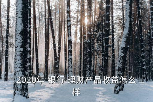 2020年 銀行 理財產(chǎn)品收益怎么樣