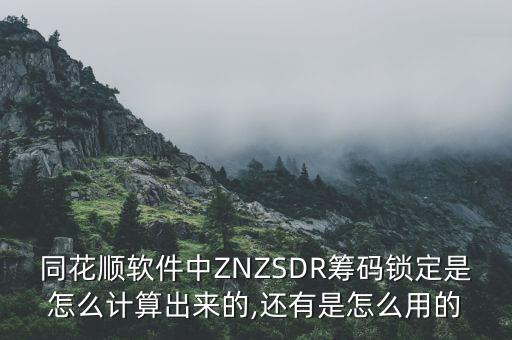 同花順軟件中ZNZSDR籌碼鎖定是怎么計算出來的,還有是怎么用的