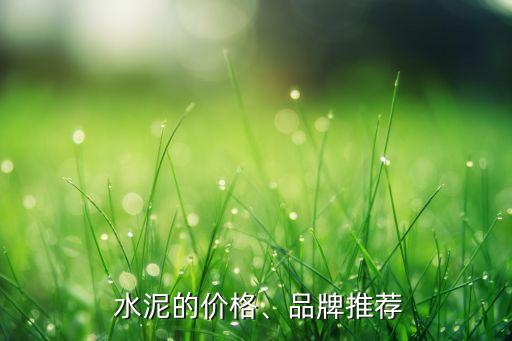  水泥的價格、品牌推薦