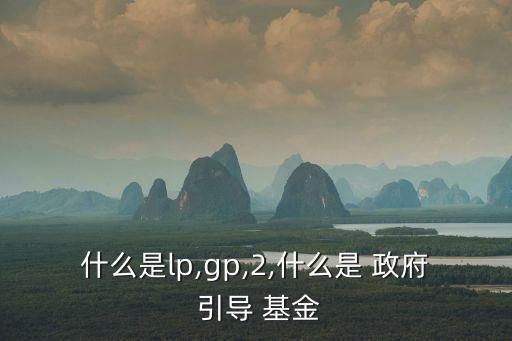 什么是lp,gp,2,什么是 政府 引導(dǎo) 基金