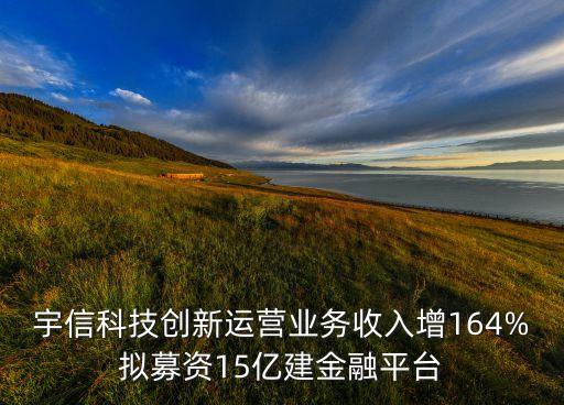 宇信科技創(chuàng)新運(yùn)營業(yè)務(wù)收入增164%擬募資15億建金融平臺