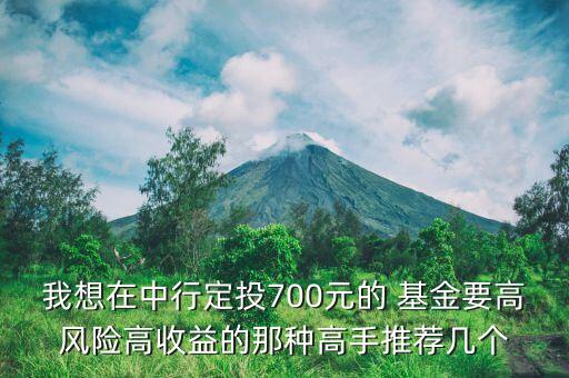 我想在中行定投700元的 基金要高風險高收益的那種高手推薦幾個