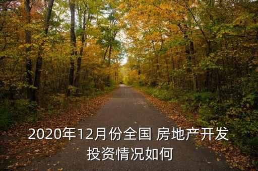 2020年12月份全國(guó) 房地產(chǎn)開發(fā) 投資情況如何