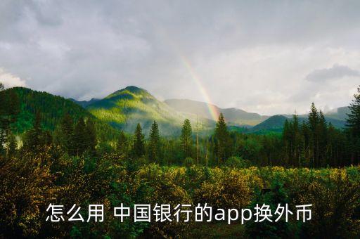 怎么用 中國銀行的app換外幣