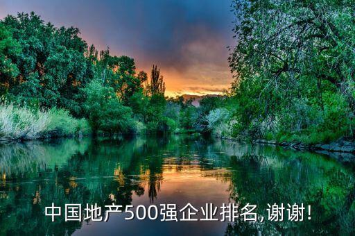 中國地產(chǎn)500強(qiáng)企業(yè)排名,謝謝!