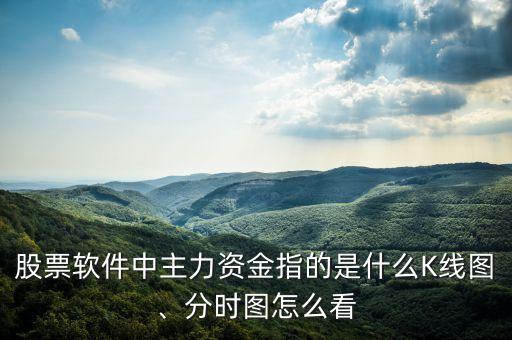 股票軟件中主力資金指的是什么K線圖、分時(shí)圖怎么看