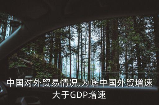 中國對(duì)外貿(mào)易情況,為啥中國外貿(mào)增速大于GDP增速