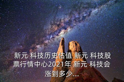  新元 科技?xì)v史估值 新元 科技股票行情中心2021年 新元 科技會漲到多少...