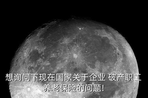 想詢問下現(xiàn)在國家關于企業(yè) 破產職工養(yǎng)老保險的問題!