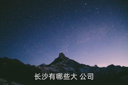 長(zhǎng)沙有哪些大 公司