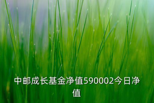 中郵成長(zhǎng)基金凈值590002今日凈值