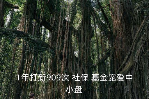 1年打新909次 社保 基金寵愛中小盤